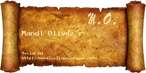 Mandl Olivér névjegykártya