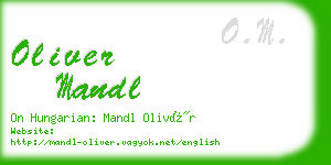 oliver mandl business card